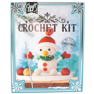 Set de croșetat de Crăciun figură om de zăpadă 16x9x18cm