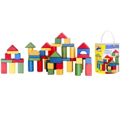 Set de cuburi din lemn 100buc