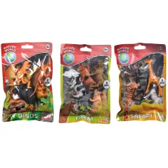 Set de figurine animale cu animale de fermă, dinozauri sau din junglă - Simba Toys imaginea 2