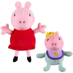Set de figurine din pluș Peppa Pig și Evie 2 bucăți imaginea 2