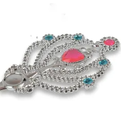 Set de frumusețe prințesă cu tiara, ac de păr, cercei și baghetă imaginea 2