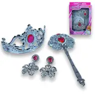 Set de frumusețe prințesă cu tiară, baghetă și cercei
