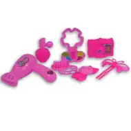 Set de frumusețe roz din 7 piese cu cameră foto, ac de păr și accesorii