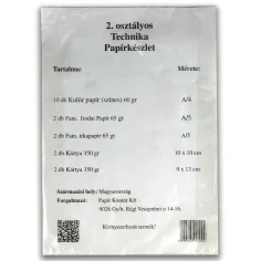 Set de hârtie pentru Tehnologie clasa a 2-a 18 bucăți