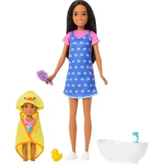Set de joacă cu păpușa Barbie în rochie cu inimioare - Mattel imaginea 3