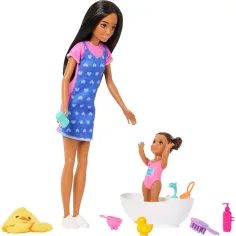 Set de joacă cu păpușa Barbie în rochie cu inimioare - Mattel imaginea 4