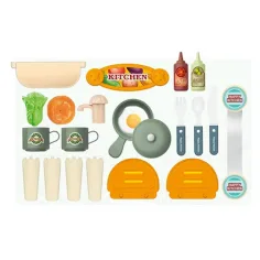 Set de joacă de bucătărie în valiză care se poate închide 25 bucăți set imaginea 2