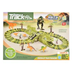 Set de joacă Dino Park cu mașinuță, cu dinozauri 140 de bucăți