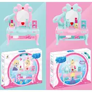 Set de joacă masă de înfrumusețare cu accesorii două variante 1bc