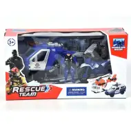 Set de joacă Poliție cu motor și elicopter