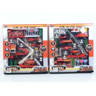 Set de joacă pompieri cu benzinărie, vehicule și accesorii două variante