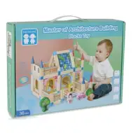 Set de joacă vilă superbă lemn cu accesorii