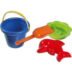 Set de nisip cu găleată ondulată 4 piese - D. Toys