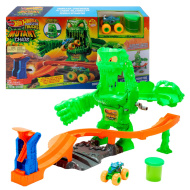 Set de pistă Hot Wheels Monster Trucks Haosul Monstrului de Slime - Mattel
