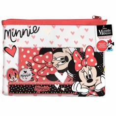 Luna: set de papetărie Minnie Mouse în geantă PVC