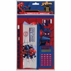 Luna: Set de papetărie Spider-Man cu calculator, pachet de 6 bucăți