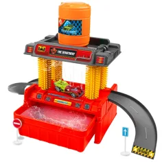 Set de spălătorie pentru mașini Turbo Racers cu mașinuță în mai multe variante de culoare imaginea 2