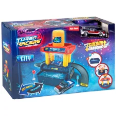 Set de spălătorie pentru mașini Turbo Racers cu mașinuță în mai multe variante de culoare imaginea 1