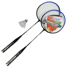 Set dublu racheta de badminton metalica cu geanta de transport si fluturaș imaginea 2