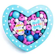 Set mărgele set creativ inimioară albastră