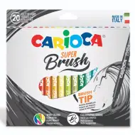 Set marker cu vârf de pensulă 20 bucăți - Carioca