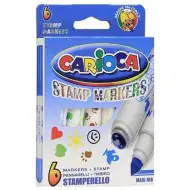Set markere-ştampilă 6 bucăţi - Carioca