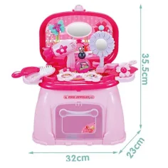 Set măsuță de înfrumusețare în scaun portabil 32x23x35,5cm imaginea 2