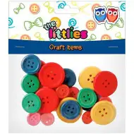 Set nasture lemn colorat mai multe mărimi 28 bucăți