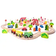 Set pistă feroviară cu pod și stație de oprire - Woodyland