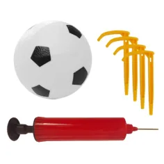 Set poartă de fotbal cu plasă, minge și pompă imaginea 3