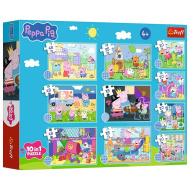 Set puzzle 10-în-1 Peppa Pig - Trefl