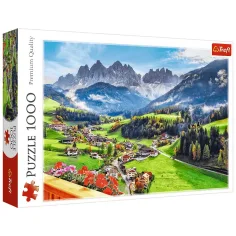 Sfânta Magdalena, Dolomiți, Italia puzzle de 1000 de piese - Trefl