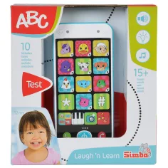 Smartphone ABC de culoare alb-albastru cu lumina si sunet 13cm - Simba Toys imaginea 2
