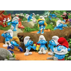 Smurfs distracție în pădure 104bucăți supercolor puzzle - Clementoni imaginea 2