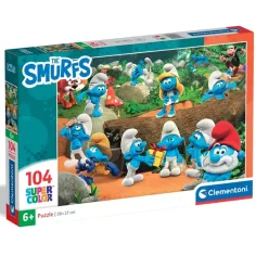 Smurfs distracție în pădure 104bucăți supercolor puzzle - Clementoni