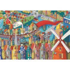 Sneaky Peekers: Amsterdam UFT 1000 bucăți puzzle - Trefl imaginea 2