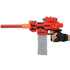 Sniping: Pistol electric transformabil gigant cu gloanțe de burete cu cartușe și țintă de 79 cm imaginea 6