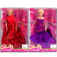 Sofi păpuşă în haine elegante cu piaptănă în 2 variante
