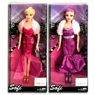 Sofi păpuşă în rochie de seară în 2 variante