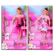 Sofia păpuşă de modă cu câine în 2 variante