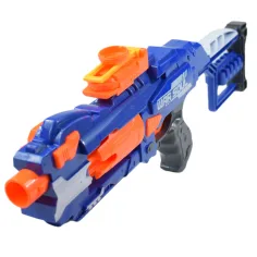 Soft Bullet Gun: Mitralieră electrică cu gloanțe de burete și cartușe 55cm imaginea 5