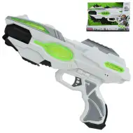Space Series: Armă spațială de culoare verde și alb cu lumină și sunet 25cm