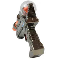 Space Warior: Armă spațială electrică metalică cu lumină și sunet 24cm imaginea 2