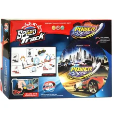 Speed Track 20 bucăți pistă de curse cu buclă și mașină retractabilă 1/64 imaginea 2