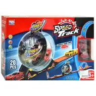 Speed Track 20 bucăți pistă de curse cu buclă și mașină retractabilă 1/64