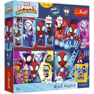 Spidey și prietenii săi - puzzle Premium Plus Kids 4 x 88 piese - Trefl