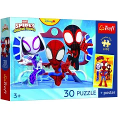 Spidey și prietenii săi în acțiune 30 de piese premium puzzle - Trefl