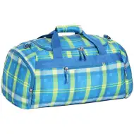 Spirit: Albastru deschis-verde neon geantă de sport cu dungi 55x31x41cm