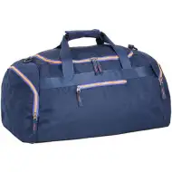 Spirit: Albastru indigo geantă de sport cu fermoar verde neon 55x31x41cm