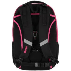 Spirit: Campus ghiozdan rotunjit negru si roz, rucsac 46x33x22cm imaginea 2